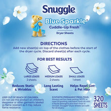 SnuggleFabricSoftenerDryerSheets_BlueSparkle_320ct.4 - Brands For Less USA