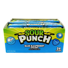 Sour Punch Straws, Blue Raspberry, 2 oz, 24-count