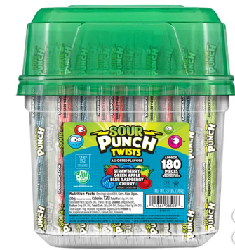 Sour Punch Twists, Variety, 180-count