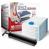 Spacesaver Premium Vacuum Storage Bags, Double-Zip Seal, Triple-Seal Turbo Valve, 80% More Storage, Includes Hand Pump, Roll-Up Design, Pack of 6 in 3 Different Sizes.(49*60cm) (70*100) (60*80cm)