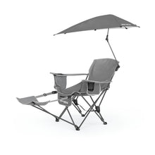 Sport-BrellaGreyCampingChair_withClamp-OnSunShade - Brands For Less USA