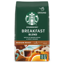 Starbucks Breakfast Blend, Ground Coffee, Medium Roast Hot or Iced Coffee, 18 oz - Brands For Less USA