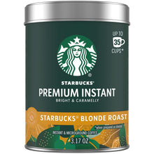 Starbucks Premium Instant Coffee, Starbucks Blonde Roast Coffee, Arabica Beans, 3.17 oz