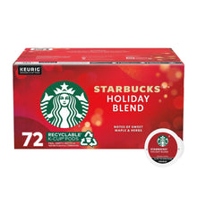 Starbucks K-Cup Coffee Pods 72ct, Limited Edition Holiday Blend Medium Roast Coffee, 100% Arabica