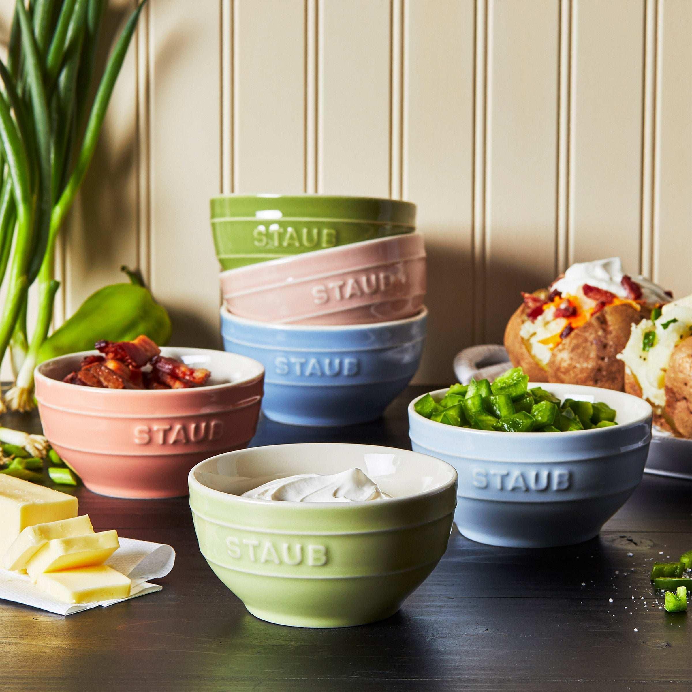 Staub Macaron Ceramic Dutch Oven and Bowl