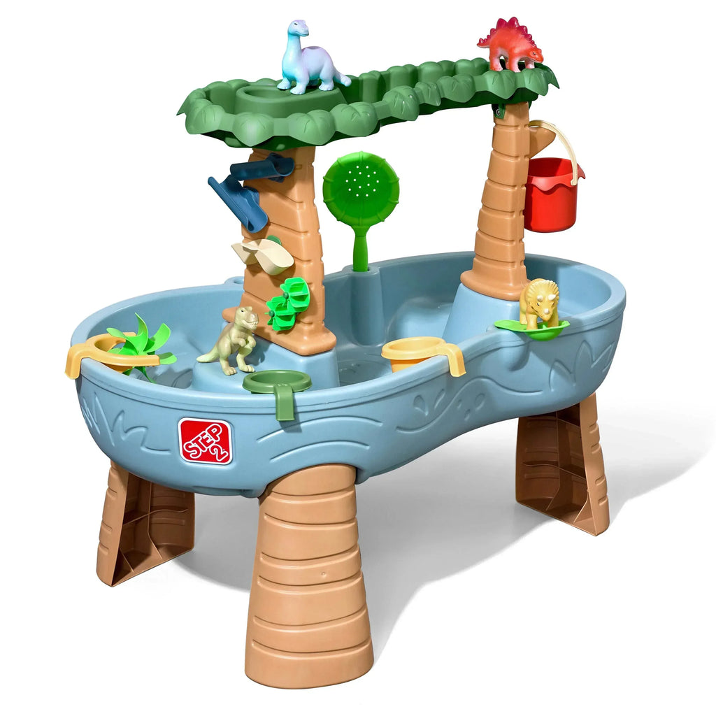 Step2 Dino Showers Multi-Color Plastic Water Table for Toddlers with 1 ...