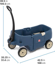 Step2WagonforTwoPlus_KidsRideOnToy_StrollerSubstitute_IncludesSeatBelts_MadeofDurablePlastic_MaxWeight75lbs._ForToddlers1.5-5YearsOld_DenimBlue5 - Brands For Less USA