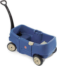 Step2WagonforTwoPlus_KidsRideOnToy_StrollerSubstitute_IncludesSeatBelts_MadeofDurablePlastic_MaxWeight75lbs._ForToddlers1.5-5YearsOld_DenimBlue - Brands For Less USA