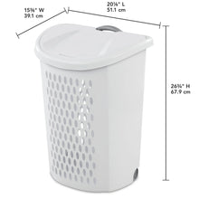 Sterilite Ultra™ Wheeled Hamper, Plastic Laundry Hamper with Handle and Wheels for Easy Transport, White - Brands For Less USA