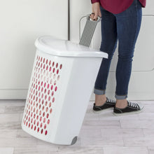 Sterilite Ultra™ Wheeled Hamper, Plastic Laundry Hamper with Handle and Wheels for Easy Transport, White - Brands For Less USA