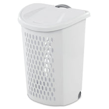 Sterilite Ultra™ Wheeled Hamper, Plastic Laundry Hamper with Handle and Wheels for Easy Transport, White - Brands For Less USA