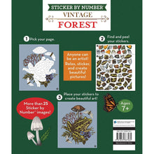Sticker By Number: Vintage Forest, Paperback