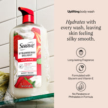 SuaveStrawberryDelightUpliftingBodyWash_withGlycerin_VitaminE_30FLOZPump5 - Brands For Less USA