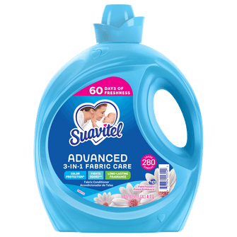 Suavitel Advanced Liquid Fabric Conditioner, Field Flowers, 280 Loads, 160 fl oz