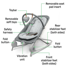 Summer by Ingenuity 2-in-1 Baby Bouncer & Rocker Duo for Infants, Heather Gray