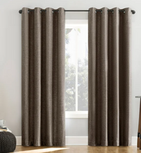 Sun Zero Pratt Tonal Texture Fleece Insulated 100% Blackout Window Curtains, 2-pack