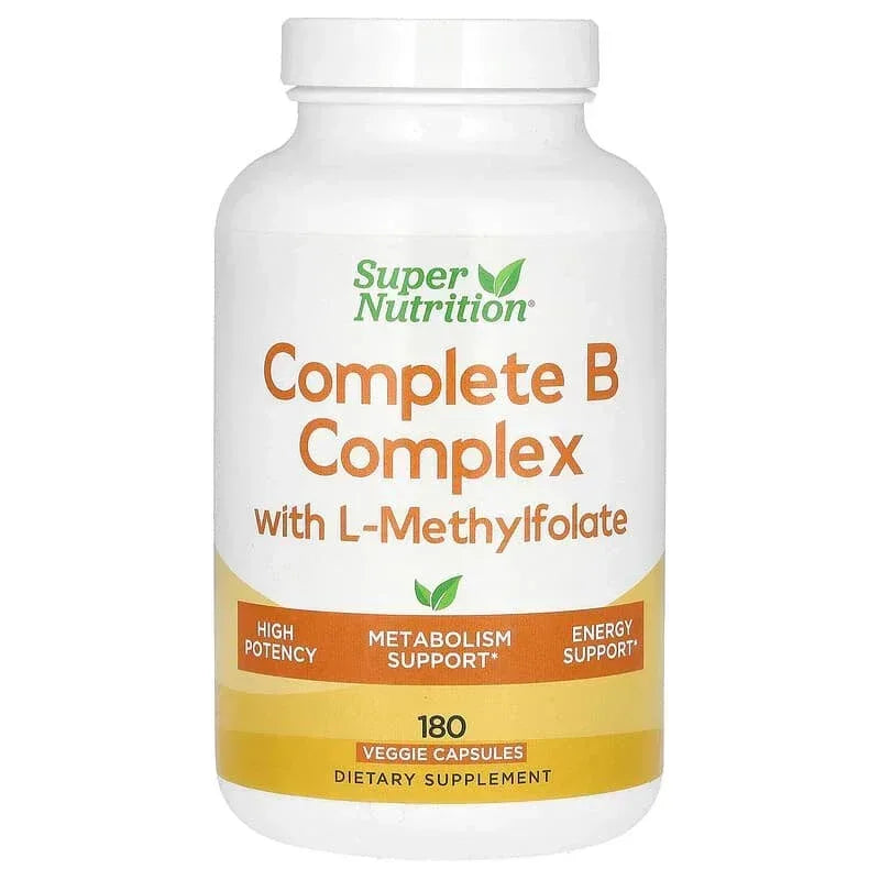 Super Nutrition, Complete B Complex with L-Methylfolate and Methylcoba ...