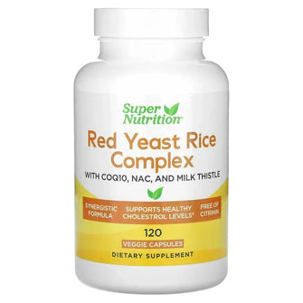 Super Nutrition, Red Yeast Rice Complex with Organic Red Yeast Rice, N ...