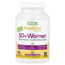 Super Nutrition, Simply One®, 50+ Women Multivitamin + Supporting Herbs, Mixed Berry , 90 Chewable Tablets - Brands For Less USA