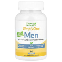 Super Nutrition, SimplyOne®, Men’s Multivitamin + Super Complexes with Vitamin C + Super Adaptogen Complex, 90 Tablets - Brands For Less USA