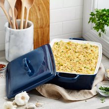 Sur_La_Table_Rectangular_Stoneware_Casserole_with_Lid_4_qt._BLUE_1 - Brands For Less USA