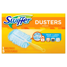 Swiffer Dusters Cleaning Kit, Feather Duster Alternative, Unscented, Includes 1 Handle + 5 Refills