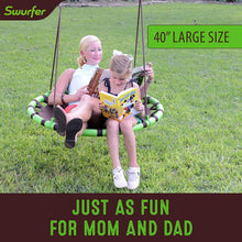 Swurfer Orbit 40" Tree Swing, Cool Feel Mesh Padded Saucer Swing Holds Up To 500 lbs