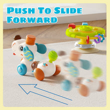 Sytle-Carry Baby Toy, 2-in-1 Suction Cup High Chair Toy, Rattle and Teething Toys for Baby Infant 6 12 Months, Puppy