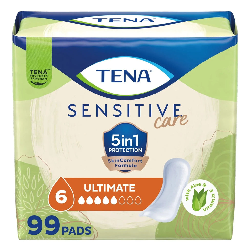 TENA Sensitive Care Ultimate Absorbency Incontinence Pad for Women ...