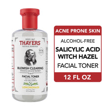 (2 PACK )THAYERS Blemish Clearing Salicylic Acid Toner, Acne Treatment Face Toner with 2% Salicylic Acid, Soothing and Non-Stripping Skin Care 12.0 fl. oz.