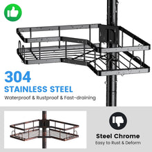 TINANAShowerCaddywithTensionPole4TierAdjustableL-shapedCornerShowerOrganizerforBathEssentials_43.5to120Inch_Black2 - Brands For Less USA