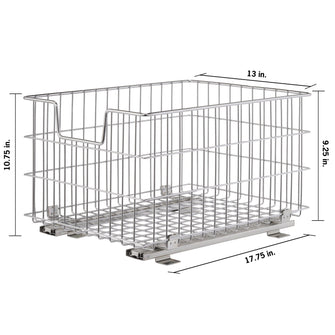 TRINITY Wire Basket w/Slide, 2-pack