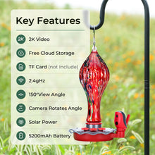 TTNatureSmartGlassHummingbirdFeederwithCamera_2KHDVideoSolarPowered_AIBirdIdentification_AntMoat_WaterMonitor_IdealGift1 - Brands For Less USA