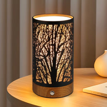 Table Lamps for Bedroom, 3-Way Dimmable Touch Control Bedside Lamp, Nightstand Lamp with Metal Branch Shade for Office, Living Room, Reading(E26 Light Bulb Included)