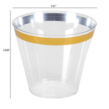 Tableluxe Premium Gold Rimmed Clear Plastic Tumbler, 9 fl. oz, 48 ct.