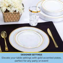 TableluxePremiumDisposableRoundWhitewithGoldTrimPlasticPlates2-_4 - Brands For Less USA
