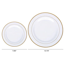 TableluxePremiumDisposableRoundWhitewithGoldTrimPlasticPlates4 - Brands For Less USA