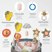 Taf Toys Savannah Adventures Arch with Fascinating Toys, Stimulates Baby’s Senses & Motor Skills Development | Newborn Toys & Baby Toys 3-6 Months | Use on Strollers, Bassinets, Crib & Car Seats