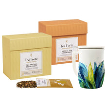 Tea Forté Single Steeps Sampler Bundle with 30 Loose Leaf Tea Pouches & 1 Fiore Steeping Cup