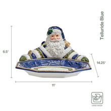 Telluride Blue Santa Serving Bowl
