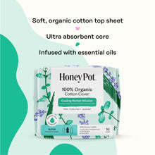 The Honey Pot Company, Herbal Super Pads with Wings, Organic Cotton Cover, 16 ct. (PACK OF 3 )
