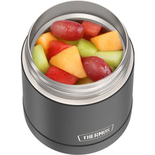 Thermos Stainless Steel Insulated Food Jar with Handle, 10oz, Black, Ideal Use for Workday Meals and Travel, Made for Portable Food Storage, Dishwasher Safe, For Hot and Cold Food