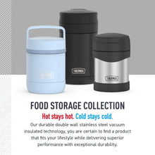 Thermos Stainless Steel Insulated Food Jar with Handle, 10oz, Black, Ideal Use for Workday Meals and Travel, Made for Portable Food Storage, Dishwasher Safe, For Hot and Cold Food