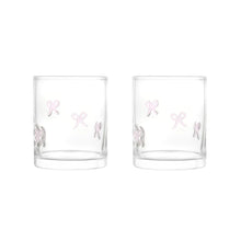 Thyme & Table 12 fl oz Valentine's Day Pink Bows Charm Drinking Glasses, Set of 2 - Brands For Less USA