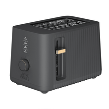 Tostadora Thyme &amp; Table para 2 rebanadas, ranuras extra anchas con bandeja recogemigas extraíble, gris pizarra 