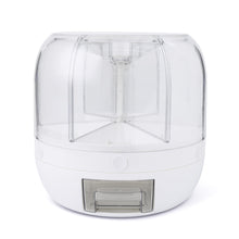 Thyme & Table 6 Section Rotating Food Storage Dispenser with Removable Drawer, White