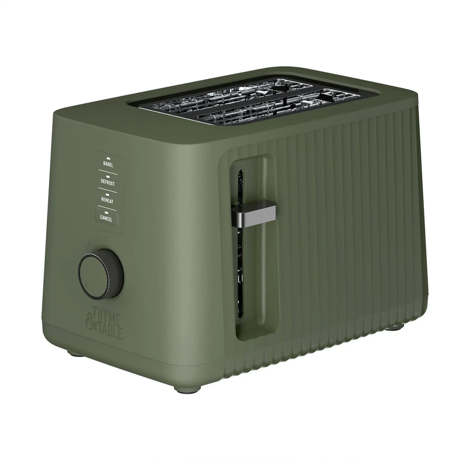 Thyme & Table 2-Slice Toaster, Extra-Wide Slots with Removable Crumb T ...
