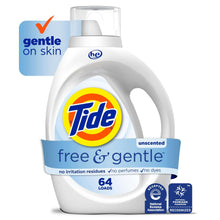 Tide Free & Gentle Laundry Detergent Liquid, 34 fl oz, 25 Loads