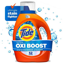 Tide Laundry Detergent Liquid, Ultra Oxi Boost, Advanced Stain Remover, 73 fl oz, 52 Loads