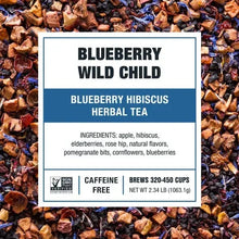 Tiesta Tea Blueberry Wild Child Herbal Loose Leaf Tea Bundle, Two 1 lb. Bags & 5.5 oz Tin - Brands For Less USA